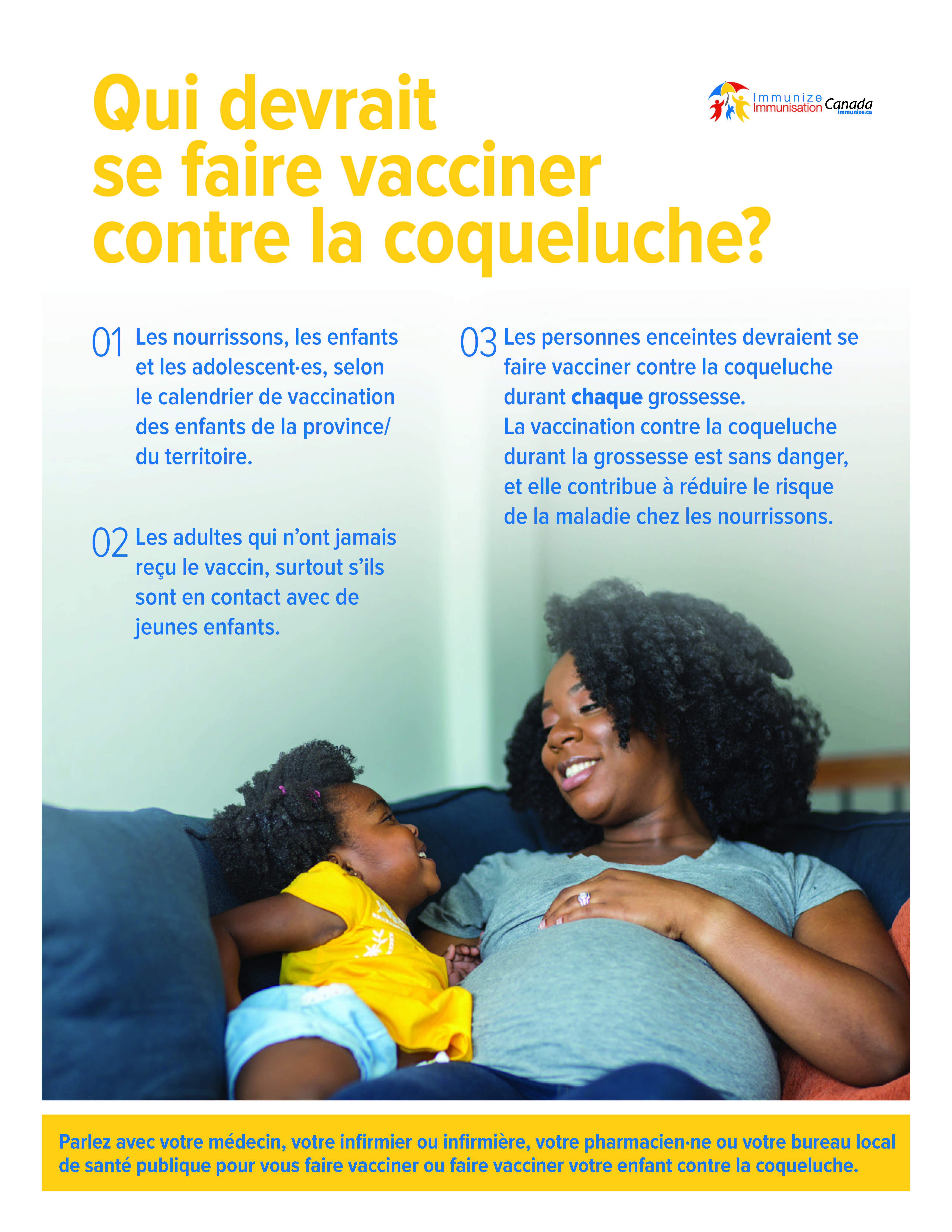 Qui devrait se faire vacciner contre la coqueluche?