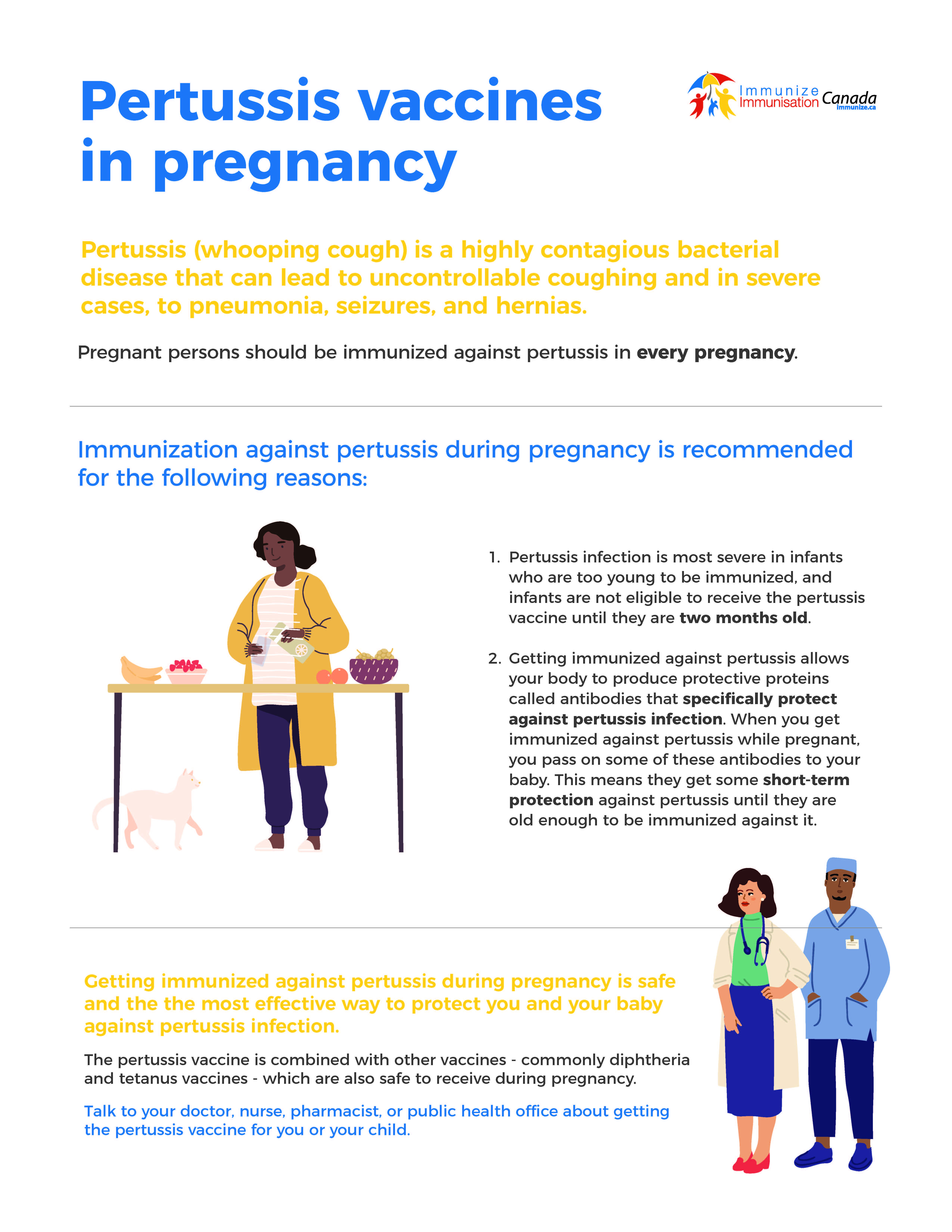 Pertussis (whooping cough) vaccines in pregnancy