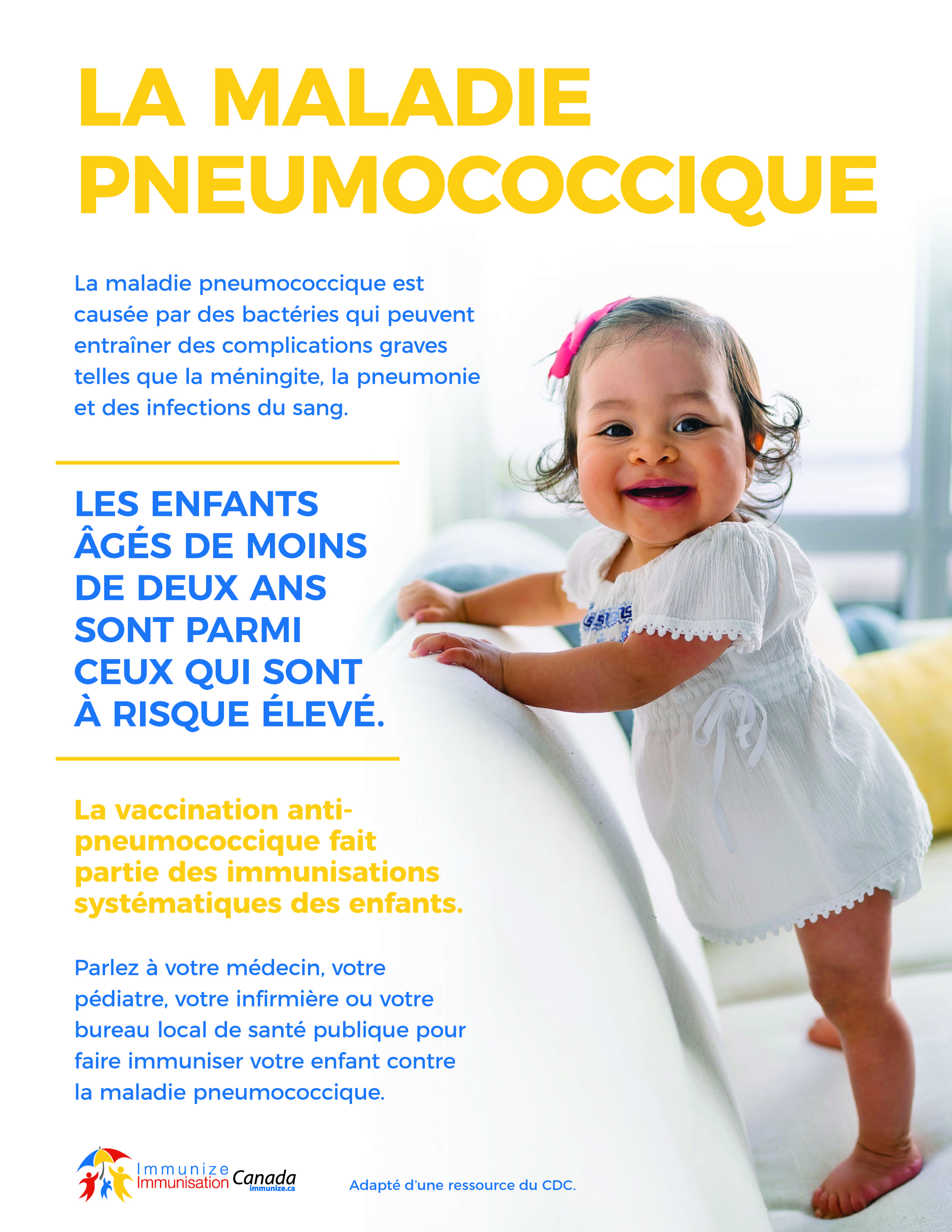 La maladie pneumococcique : les enfants âgés de moins de 2 ans