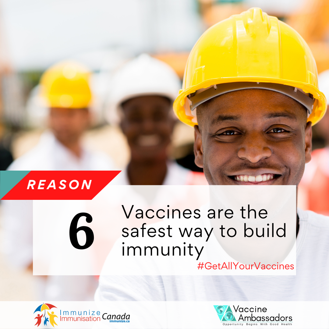 Reason 6 - Vaccines are the safest way to build immunity - Facebook and Instagram