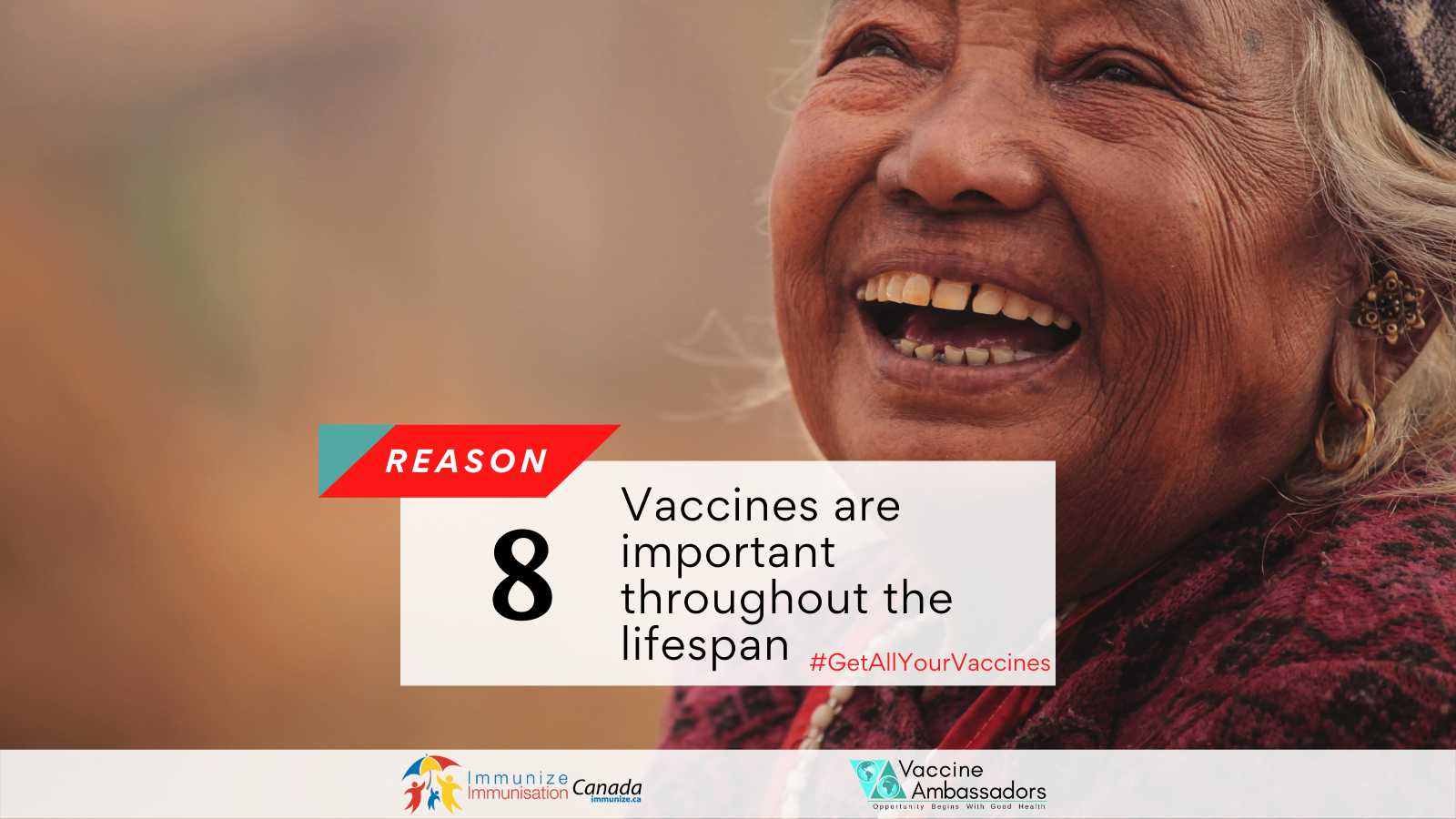 Reason 8 - Vaccines are important throughout the lifespan - Twitter