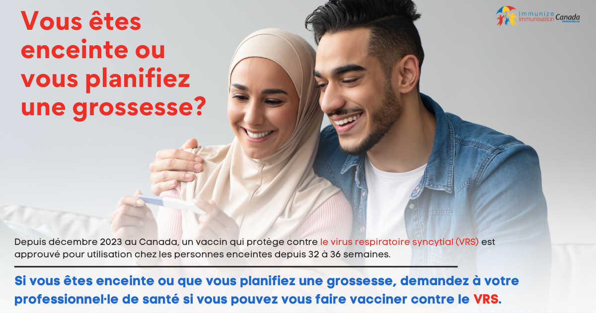 Vous êtes enceinte ou vous planifiez une grossesse? (vaccin contre le VRS) - image pour Facebook