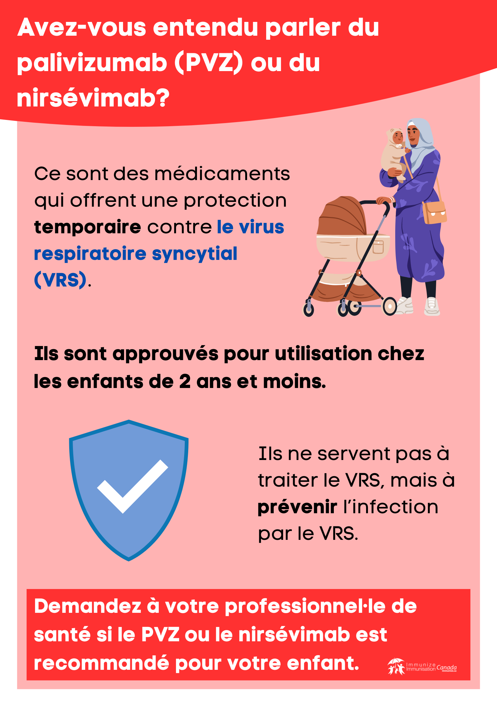 Avez-vous entendu parler du paluvizumab (PVZ) ou du nirsévimab? (affiche)