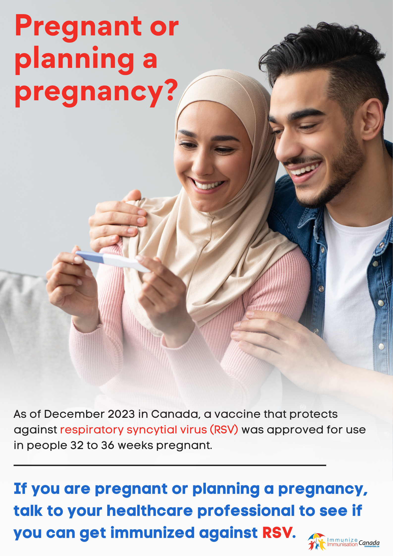 Pregnant or planning a pregnancy? RSV vaccine (poster)