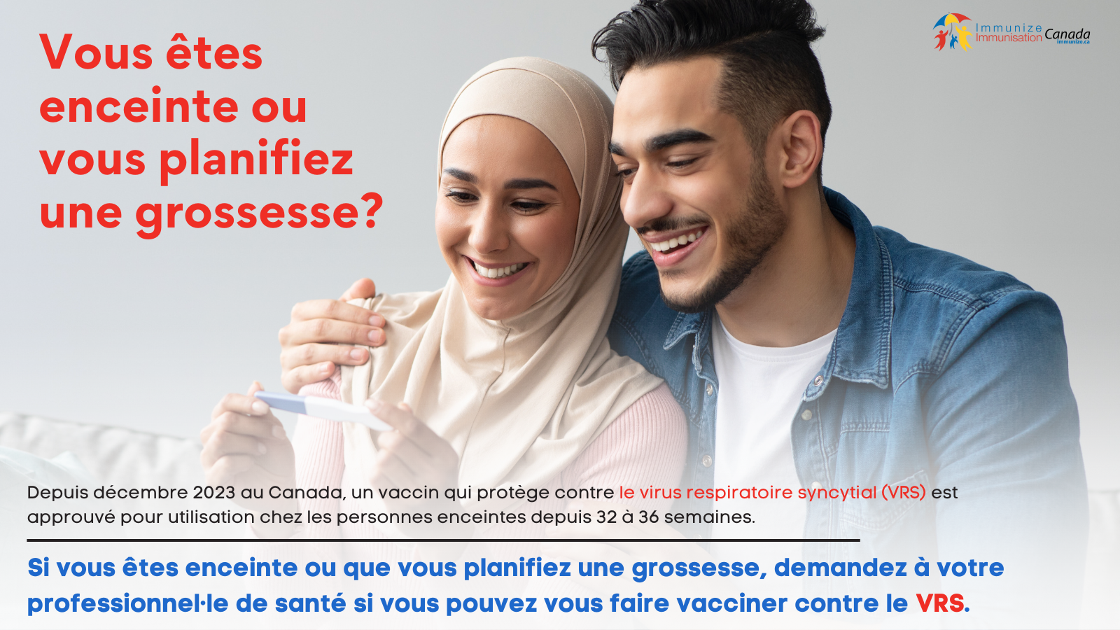 Vous êtes enceinte ou vous planifiez une grossesse? (vaccin contre le VRS) - image pour Twitter