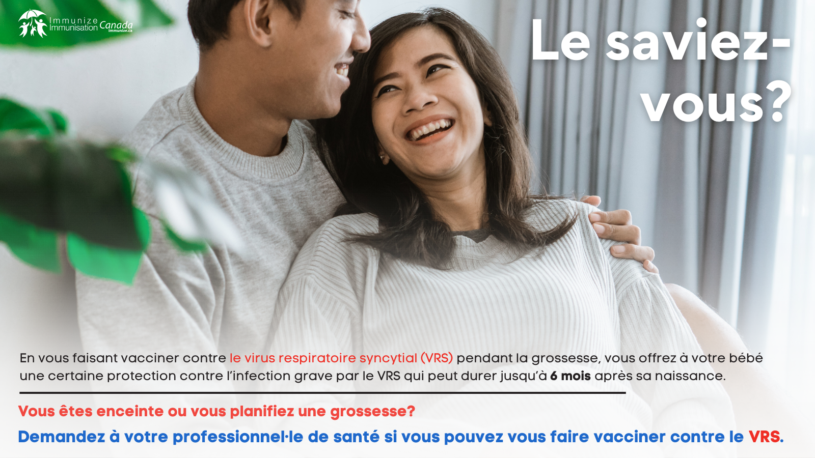 Le saviez-vous? (vaccin contre le VRS) - image pour Twitter