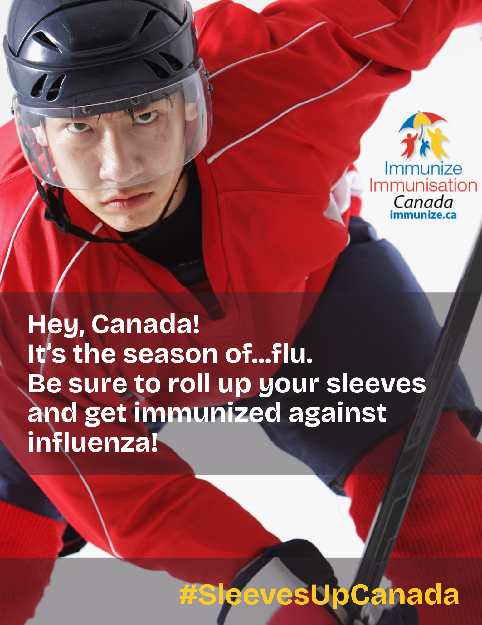 Sleeves up, Canada! - influenza immunization - poster 1