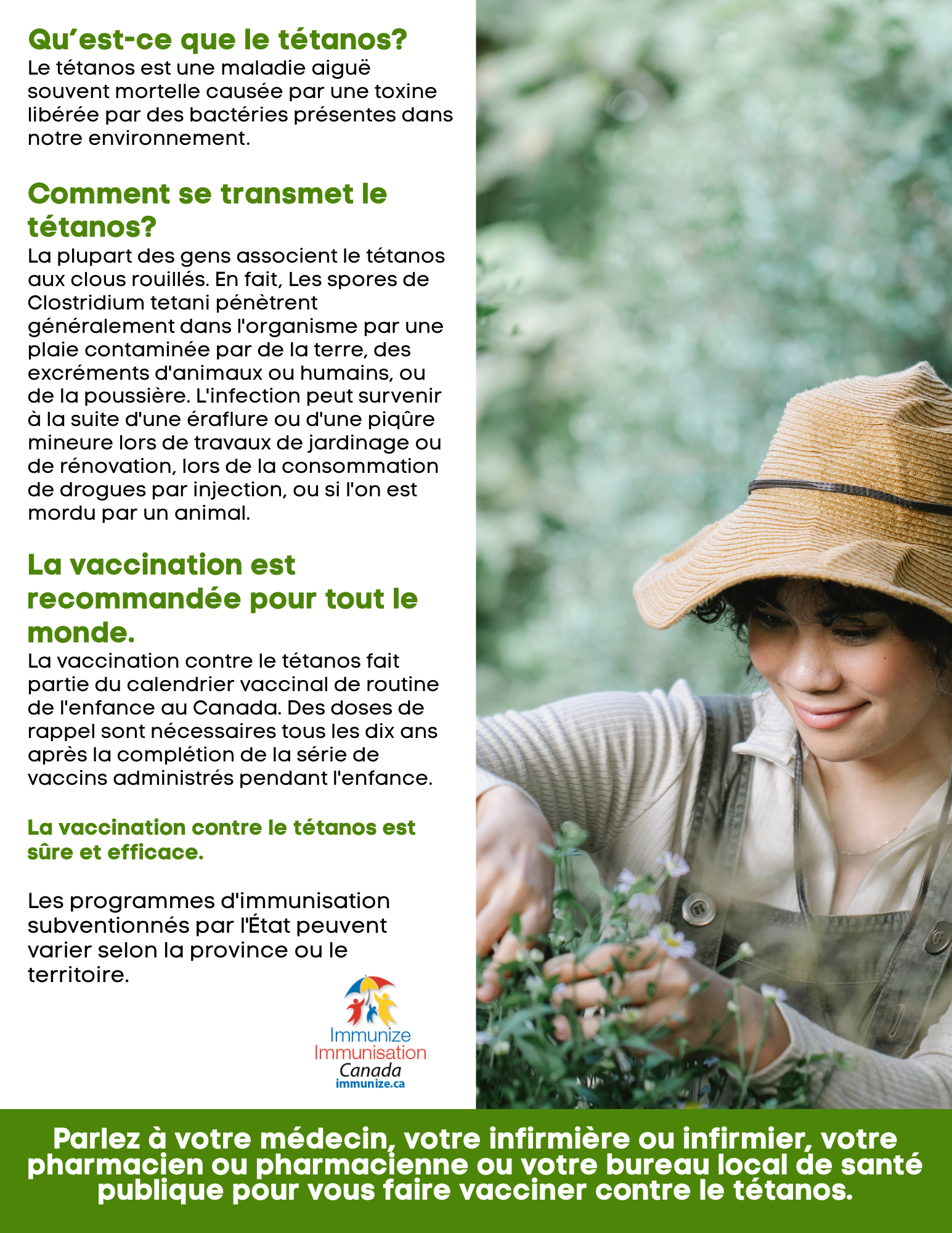 Qu'est-ce que le tétanos? - affiche 1