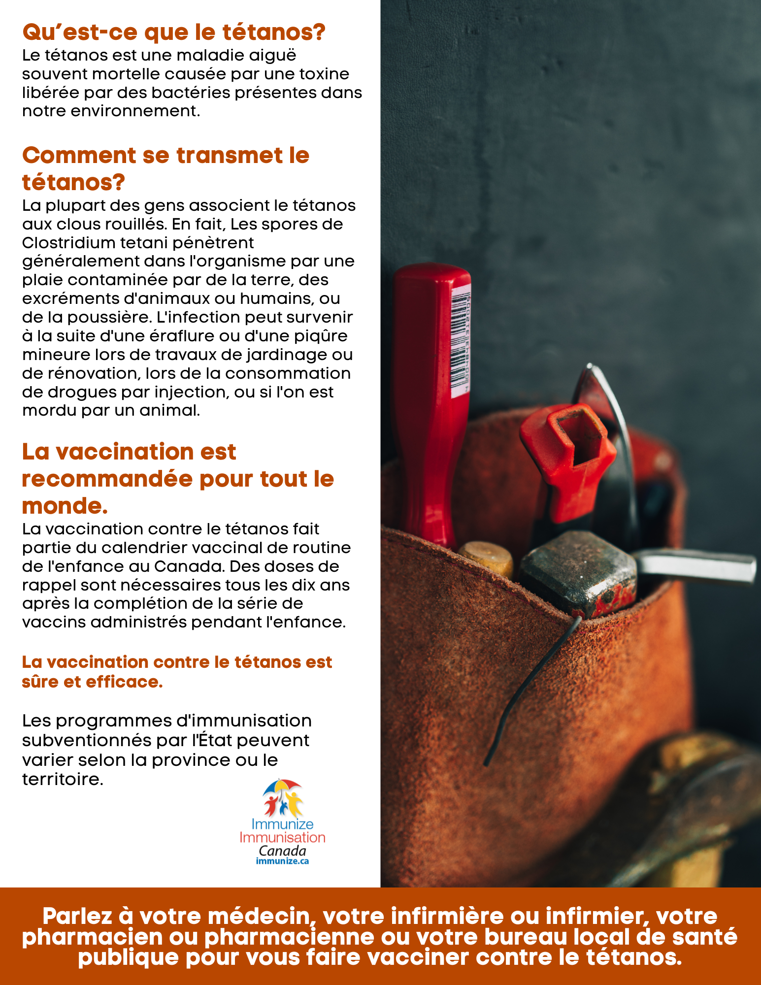 ​Qu’est-ce que le tétanos? - affiche 3