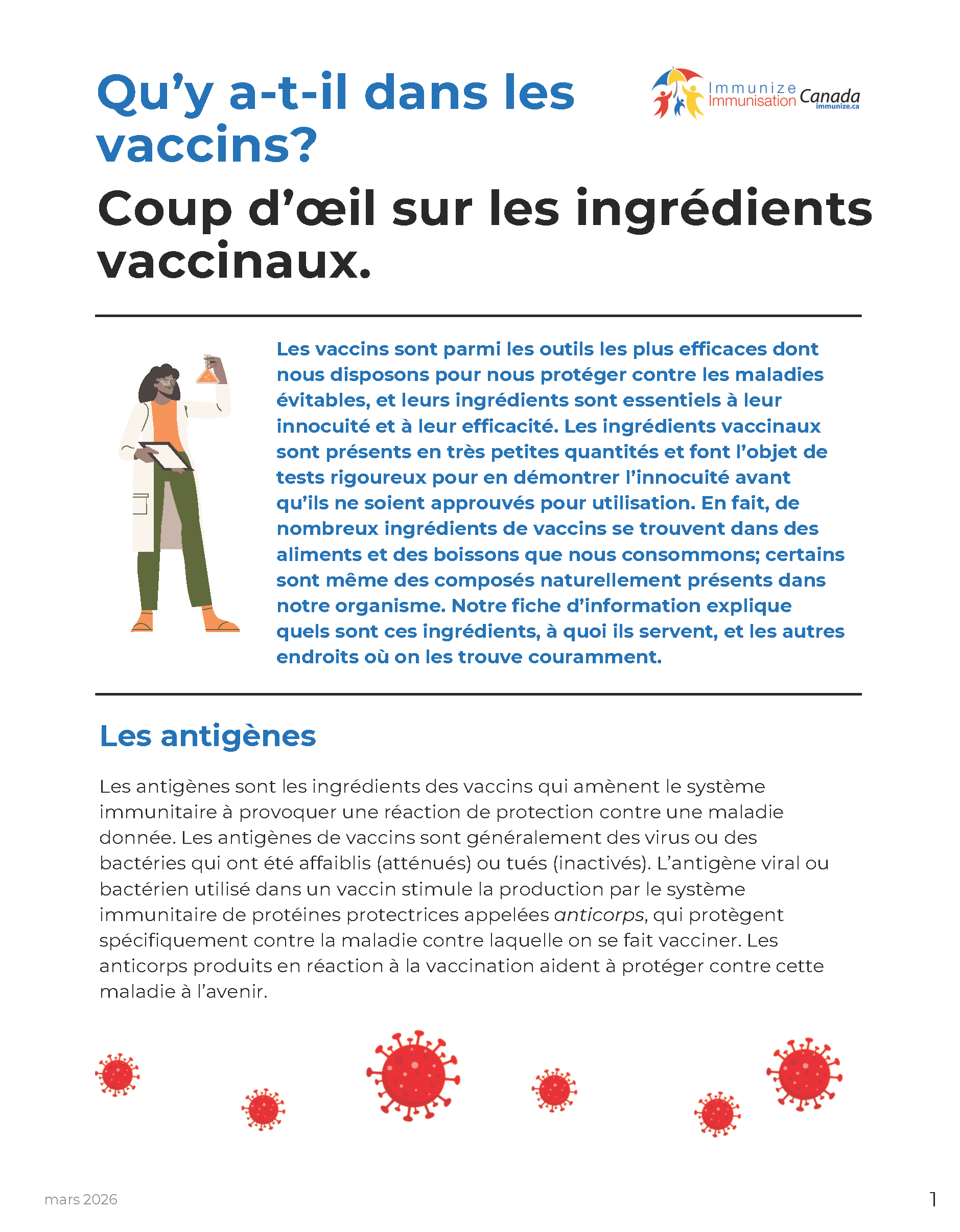 Qu'y a-t-il dans les vaccins? Coup d'oeil sur les ingrédients vaccinaux