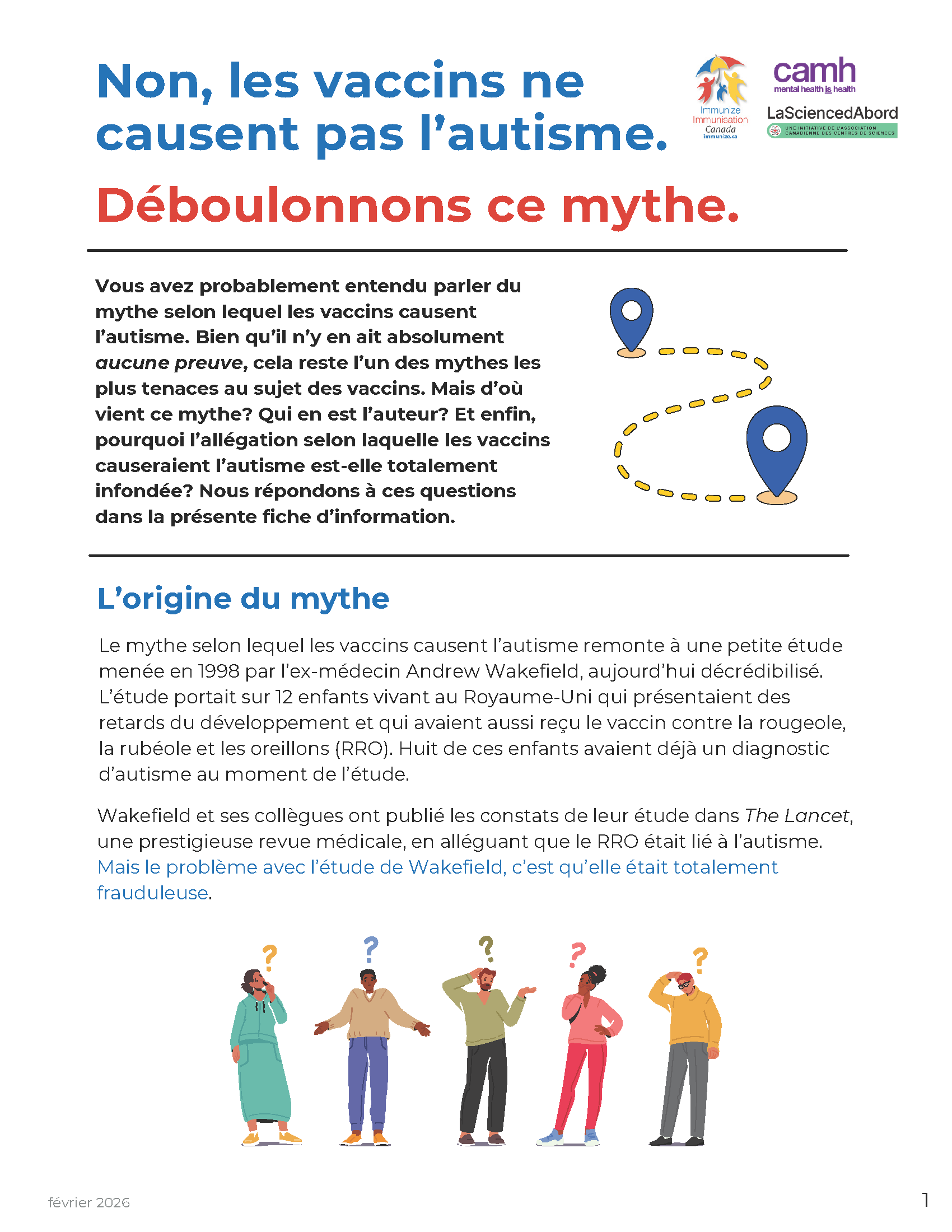 Non. Les vaccins ne causent pas l'autisme. Déboulonnons ce mythe.